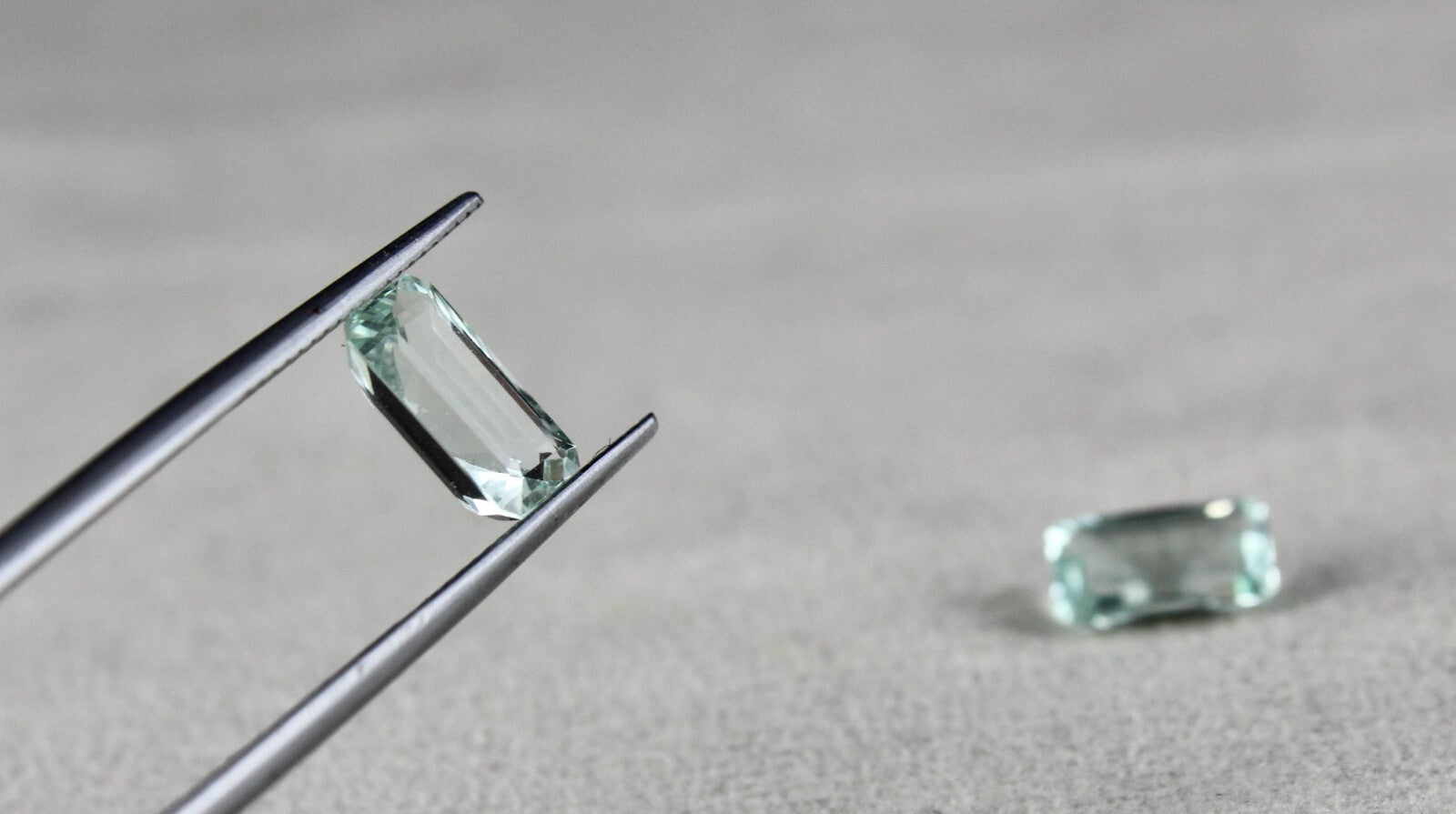 Natural Aquamarine 3.30 Ct Octagon Cut 2 Pcs Gemstone Ring Earring Pair