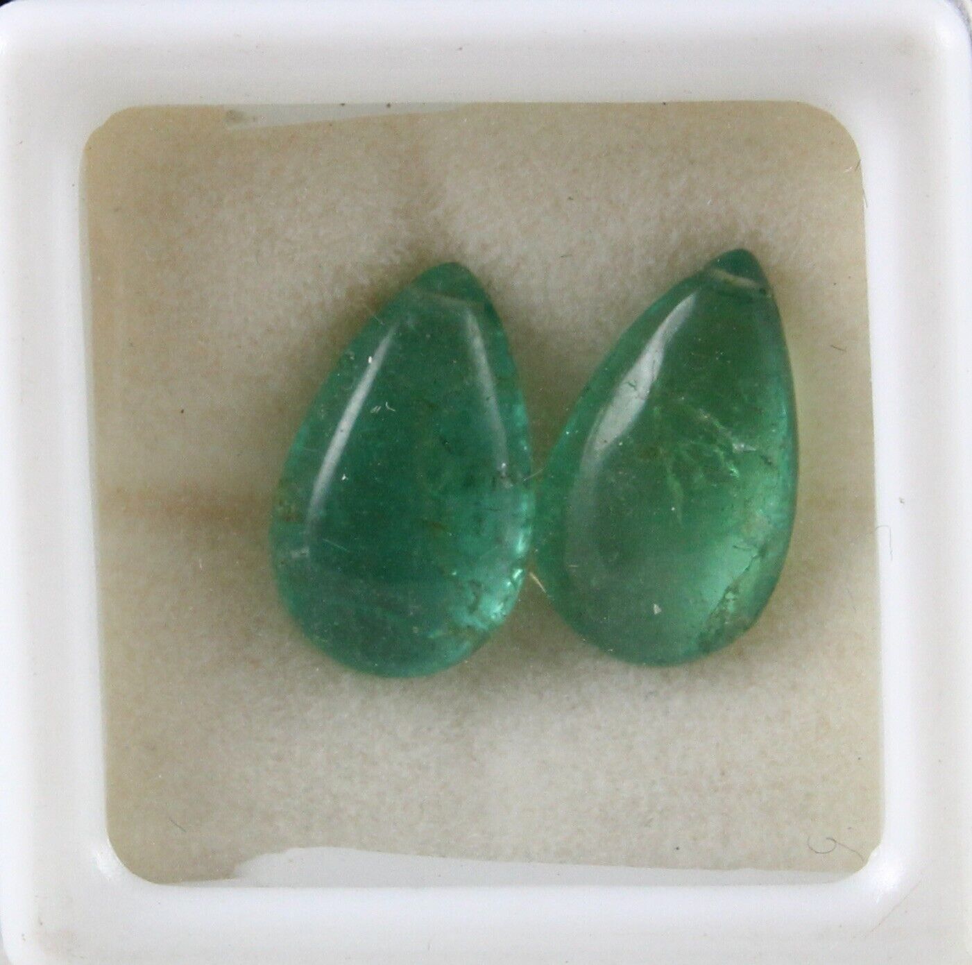 NATURAL EMERALD PAIR TEAR DROP 6.37 CTS HANGING DRILLED GEMSTONE EARRING DESIGN