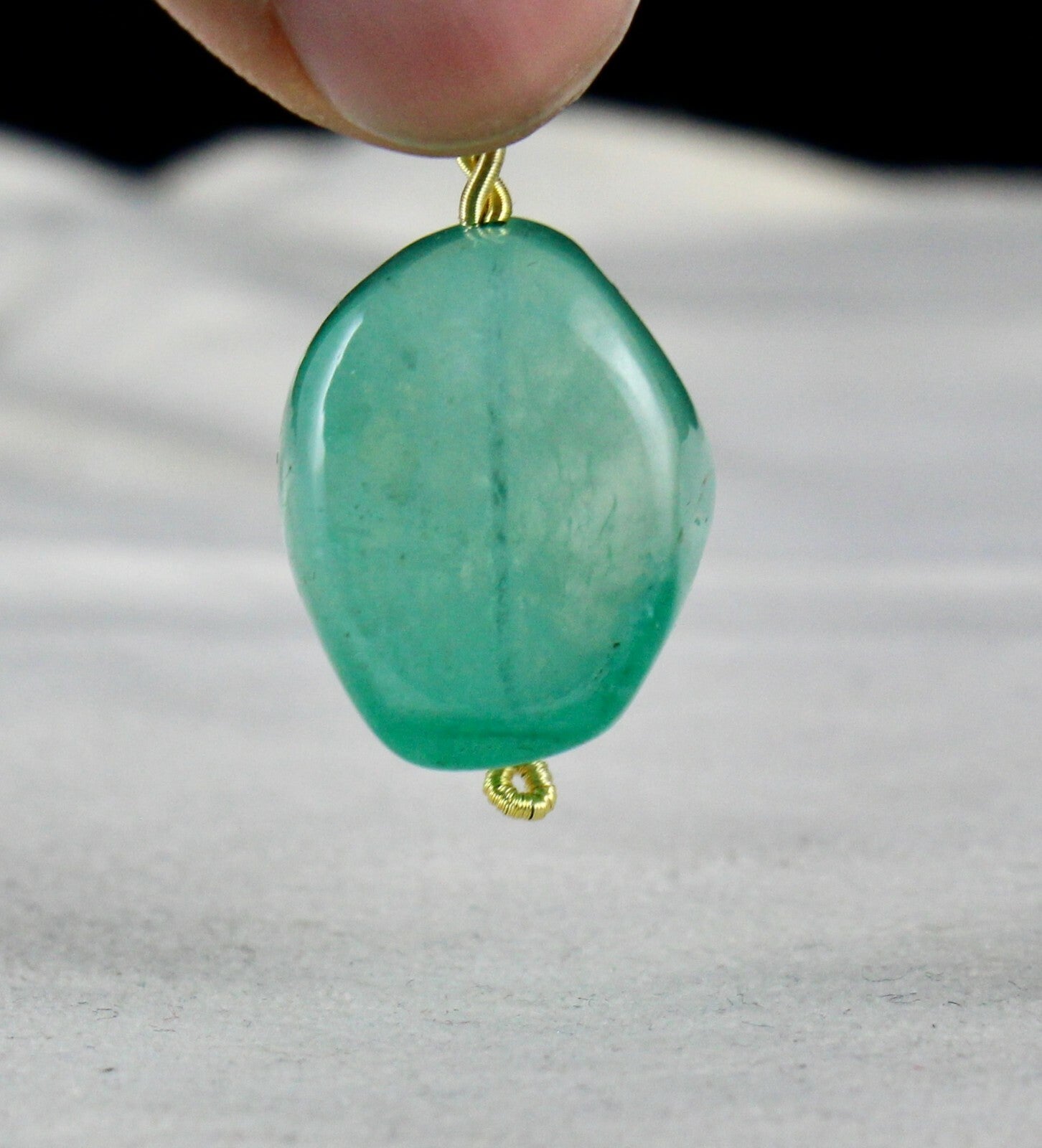 Natural Colombian Emerald 48.93 Ct Drilled Bead Tumble Gemstone Polished