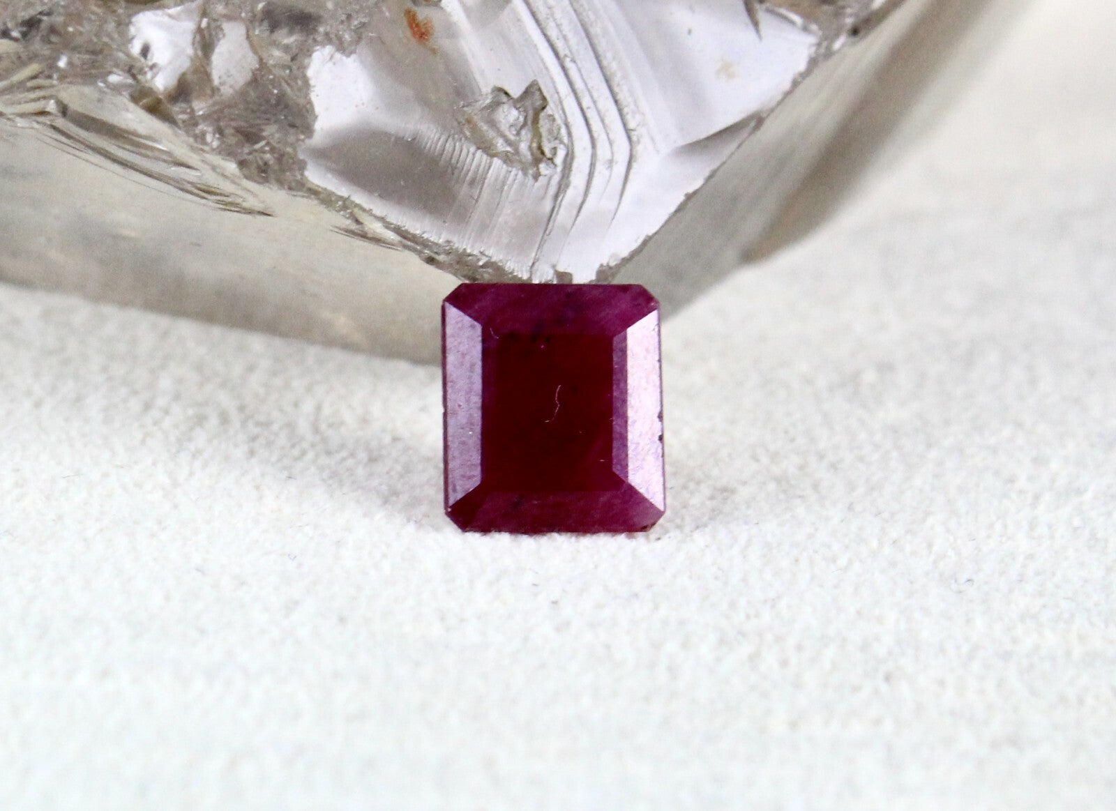 Natural Red Untreated Ruby 5.17 Ct Octagon Cut Gemstone Ring Pendant