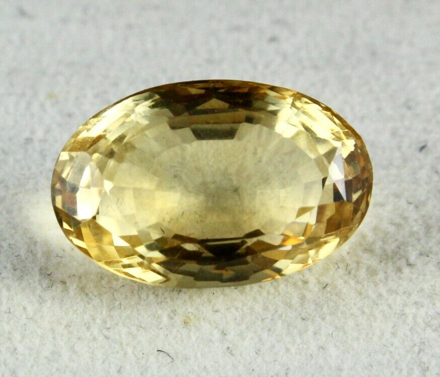 Natural Yellow Citrine 18.87ct Oval Faceted Gemstone Pendant Designing