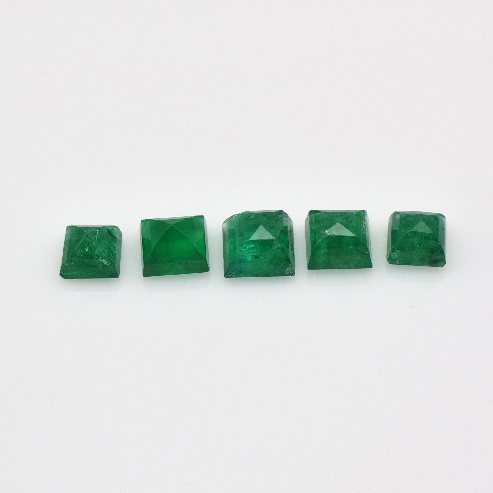 Natural Emerald 1.93 Ct Square Cut Loose Gemstone Set Ring Pendant