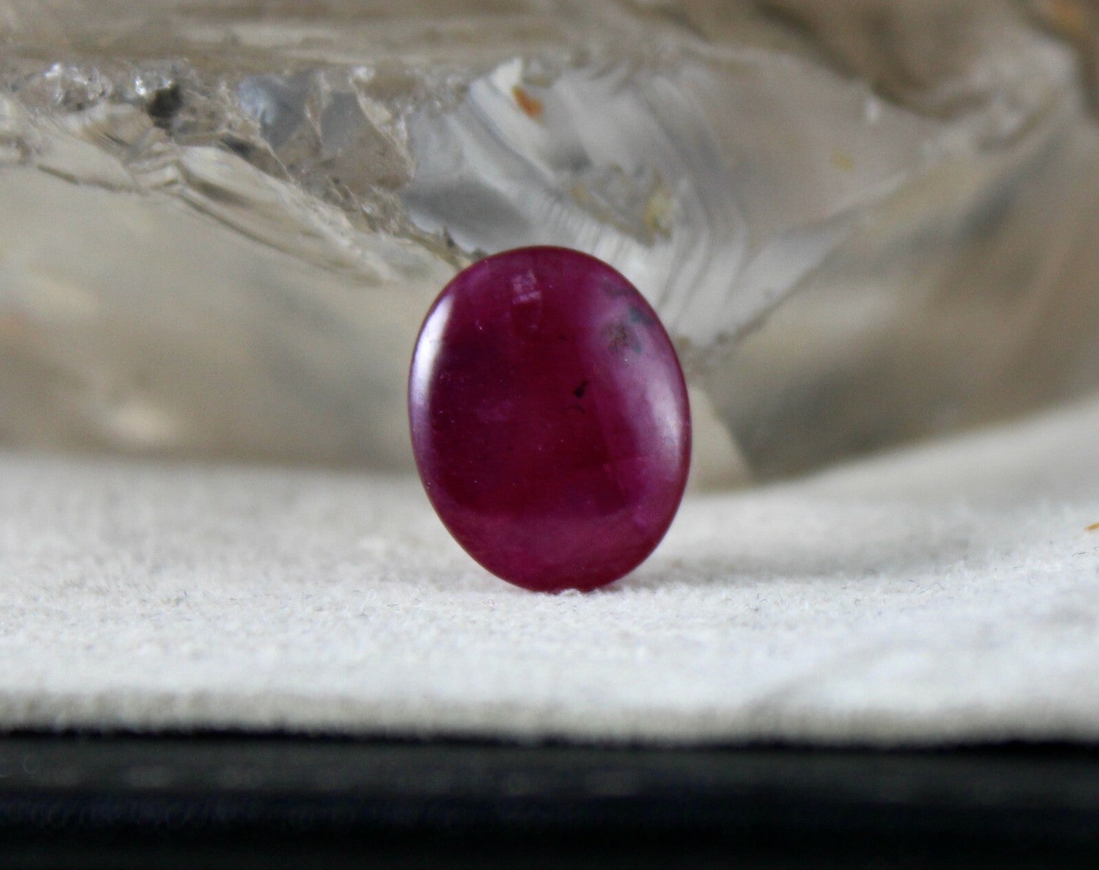 Certified Natural Untreat Burmese Ruby 10.56ct Oval Cabochon Loose Stone Ring