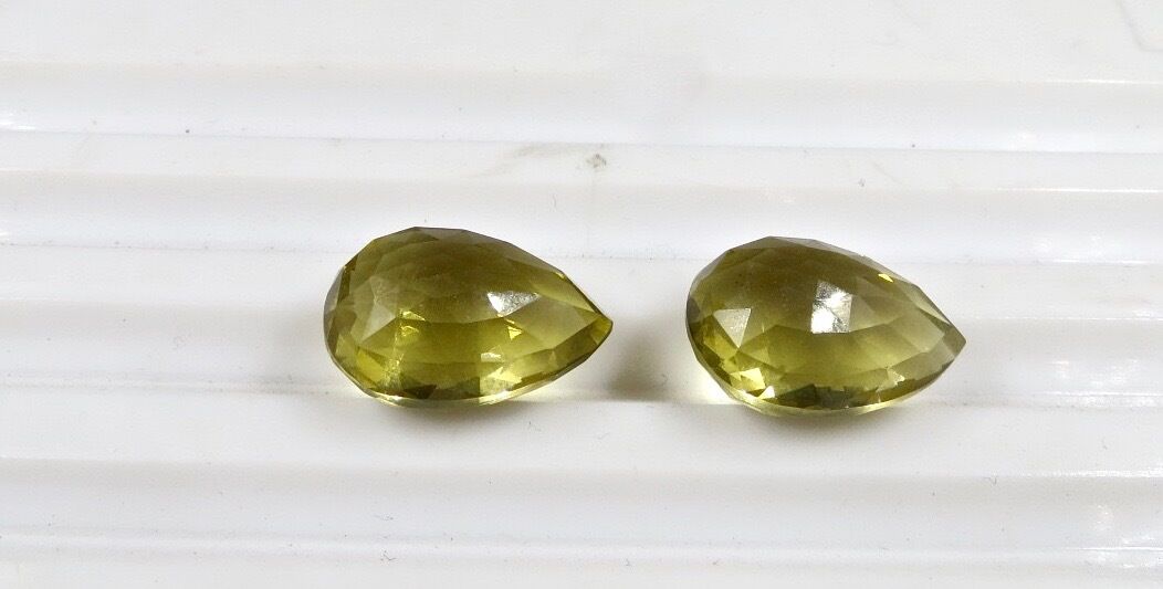 Lemon Quartz Teardrop 2 Pc 31 Ct Loose Semi Precious Gemstone Earring Designing