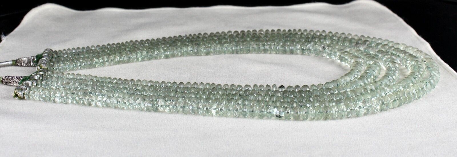 Finest Green Amethyst Beads Faceted Round 5 L 935 Ct Gemstone Fashion Necklace