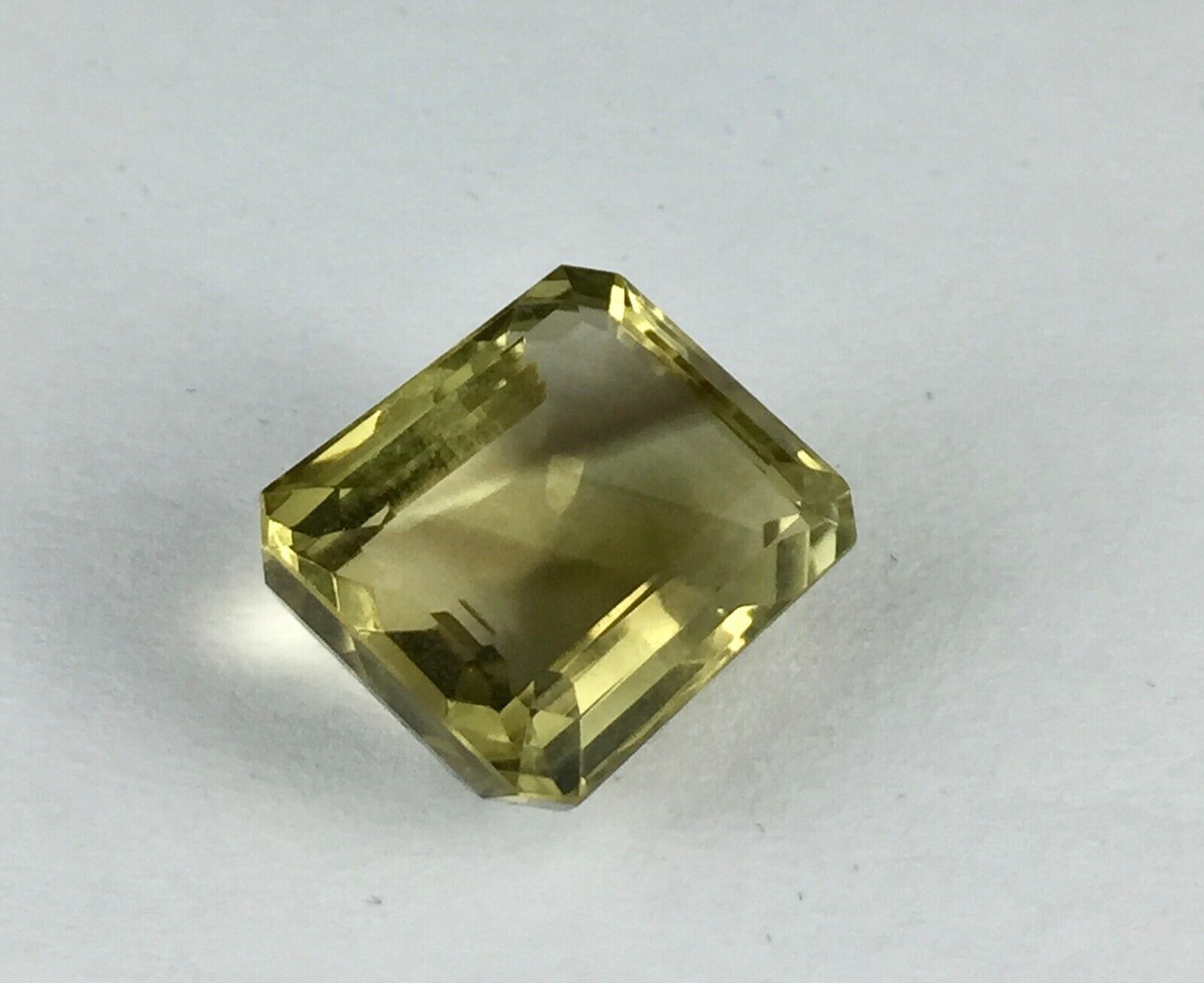 Natural Lemon Smoky Quartz Octagon Cut 22x17 mm 38.10 Cts Big Gemstone Pendant