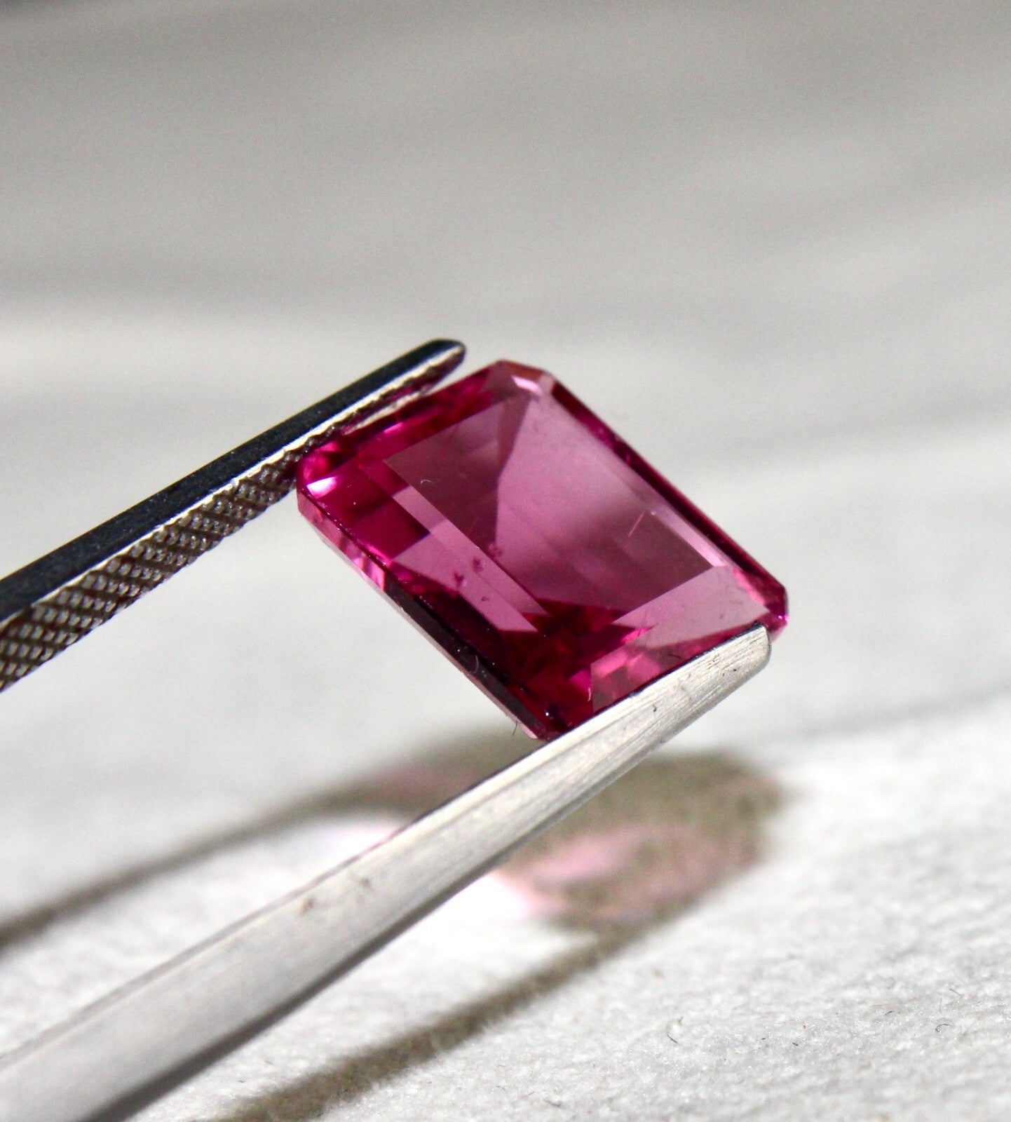 Certified Natural Rubellite Pink Tourmaline 5.6 Ct Octagon Ring Pendant