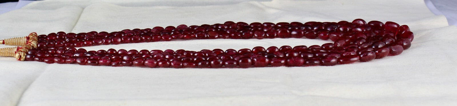 Certified Natural Spinel Necklace 750 Ct Beaded Cabochon Red Gemstone Beads