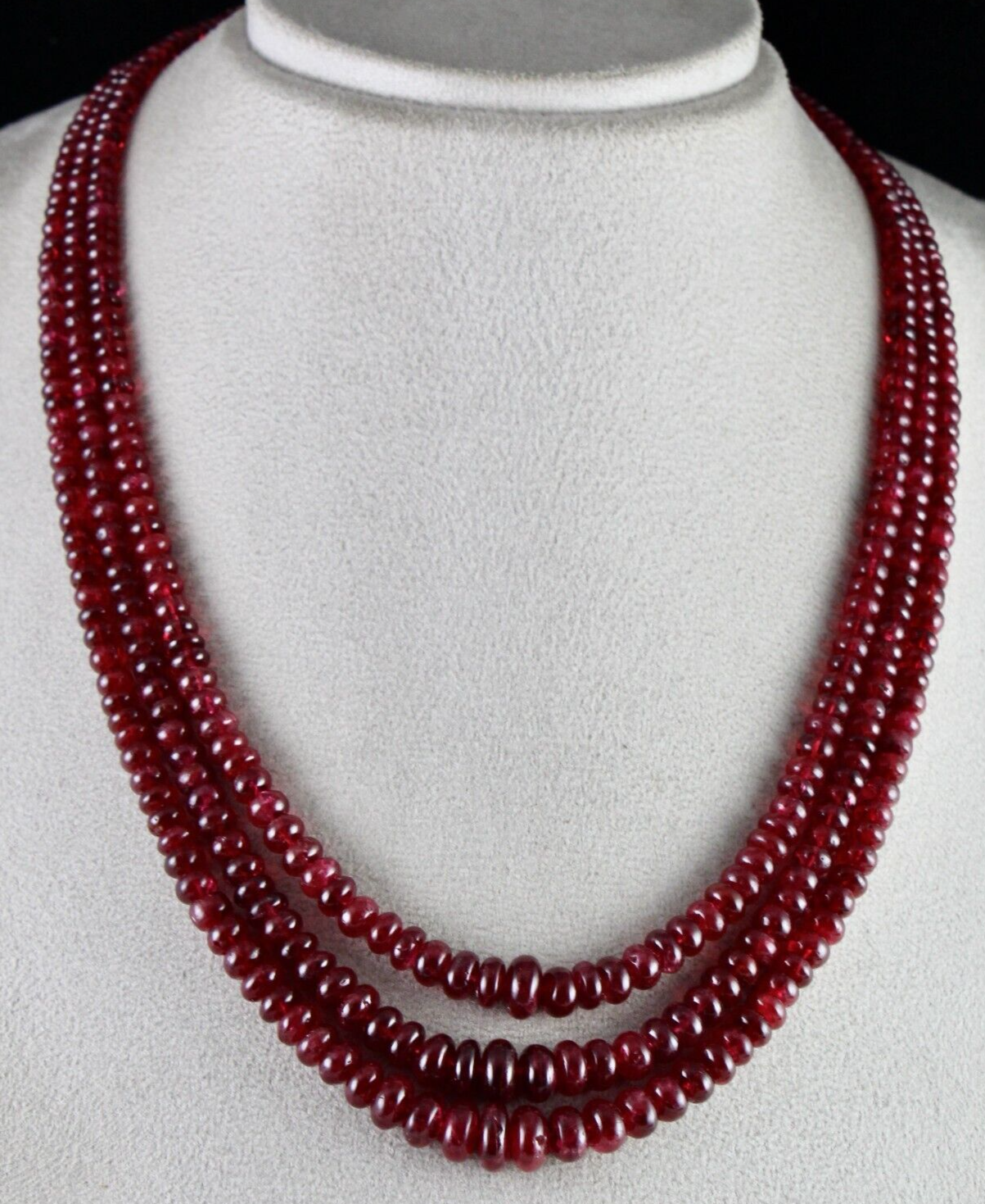 Certified Natural Spinel Beads Round 525 Ct Important Gemstone Necklace