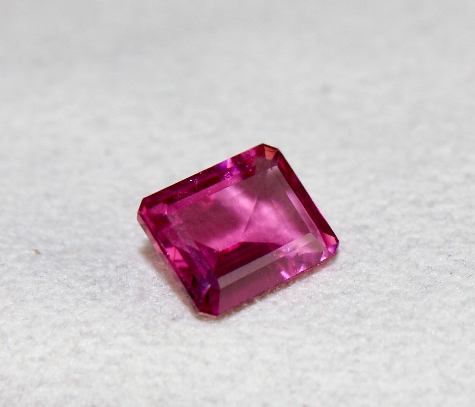 Certified Natural Rubellite Pink Tourmaline 5.6 Ct Octagon Ring Pendant