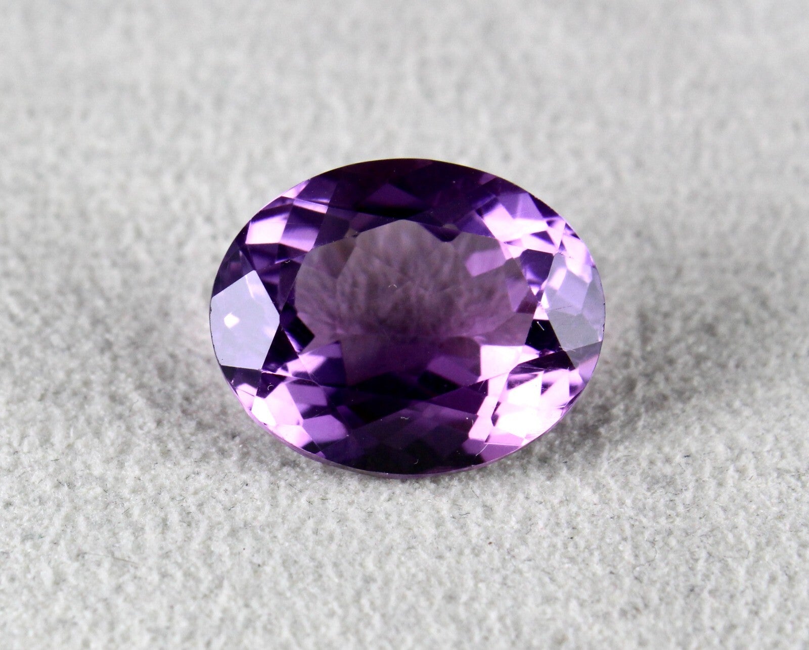 Large Natural Amethyst 18x15mm Oval Fine Cut Gemstone 16.08 Ct Pendant Ring