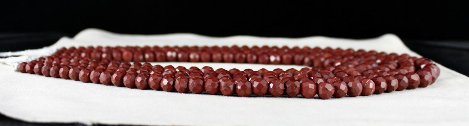 NATURAL RED JASPER BEADS ROUND 5 LINE 1478 CARATS SEMIPRECIOUS GEMSTONE NECKLACE