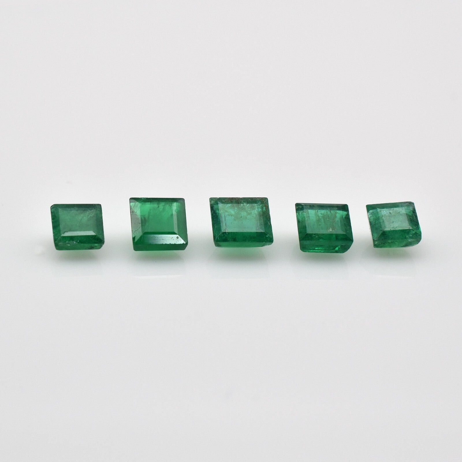 Natural Emerald 1.93 Ct Square Cut Loose Gemstone Set Ring Pendant