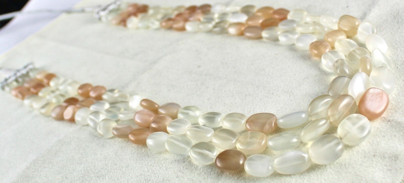 Natural Multi Colour Moonstone Beads Long 3 L 558 Ct Gemstone Fashion Necklace