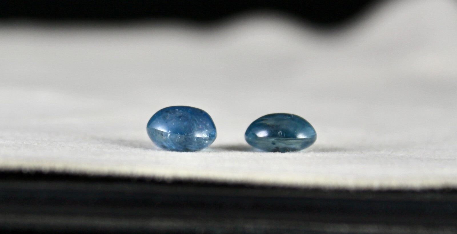 Certified Natural Burmese Blue Sapphire 10.78 Ct Round Cabochon Gemstone Pair