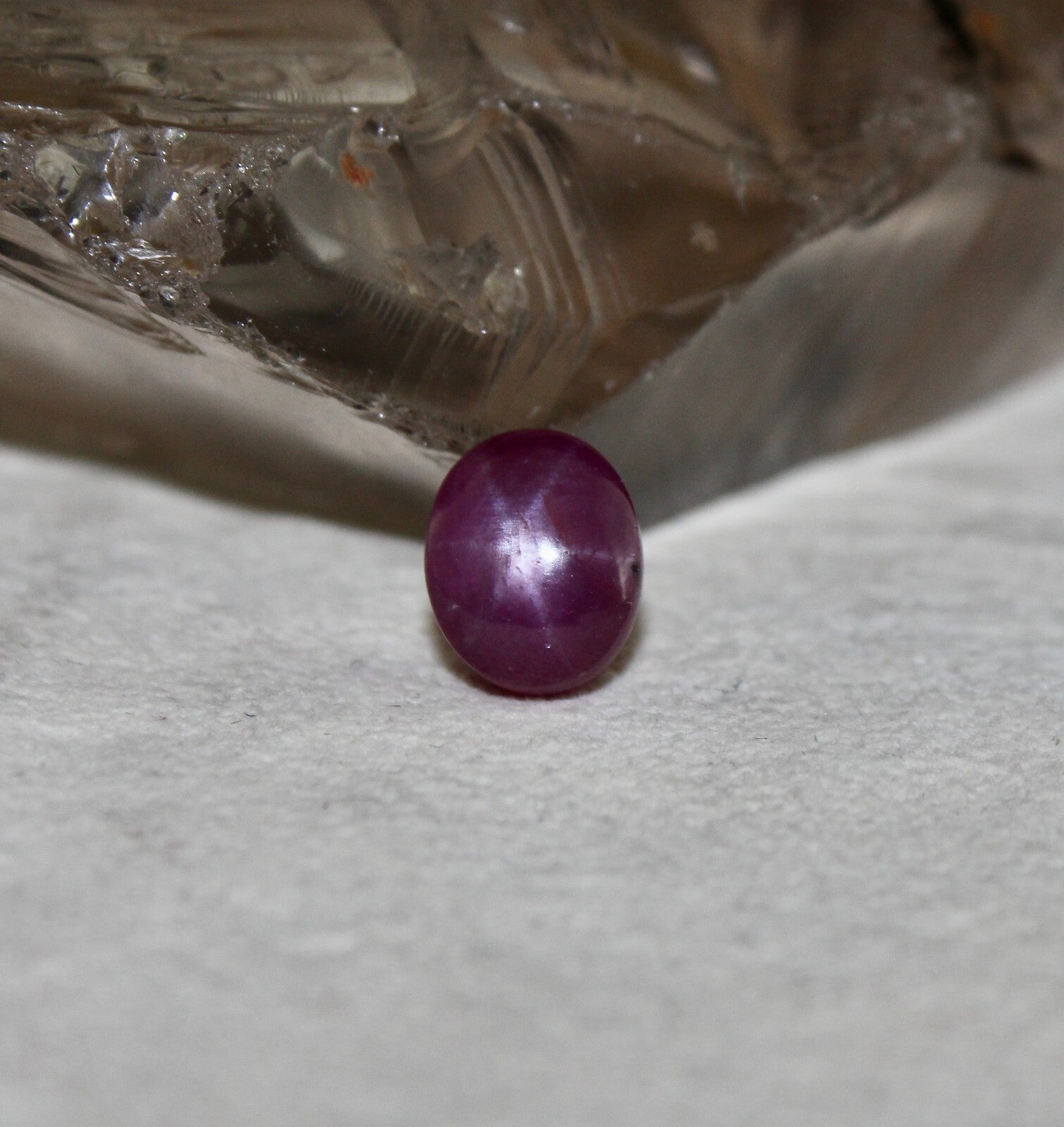 Certified Natural Star Ruby Oval Cabochon 6.17ct Gem For Ring/pendant