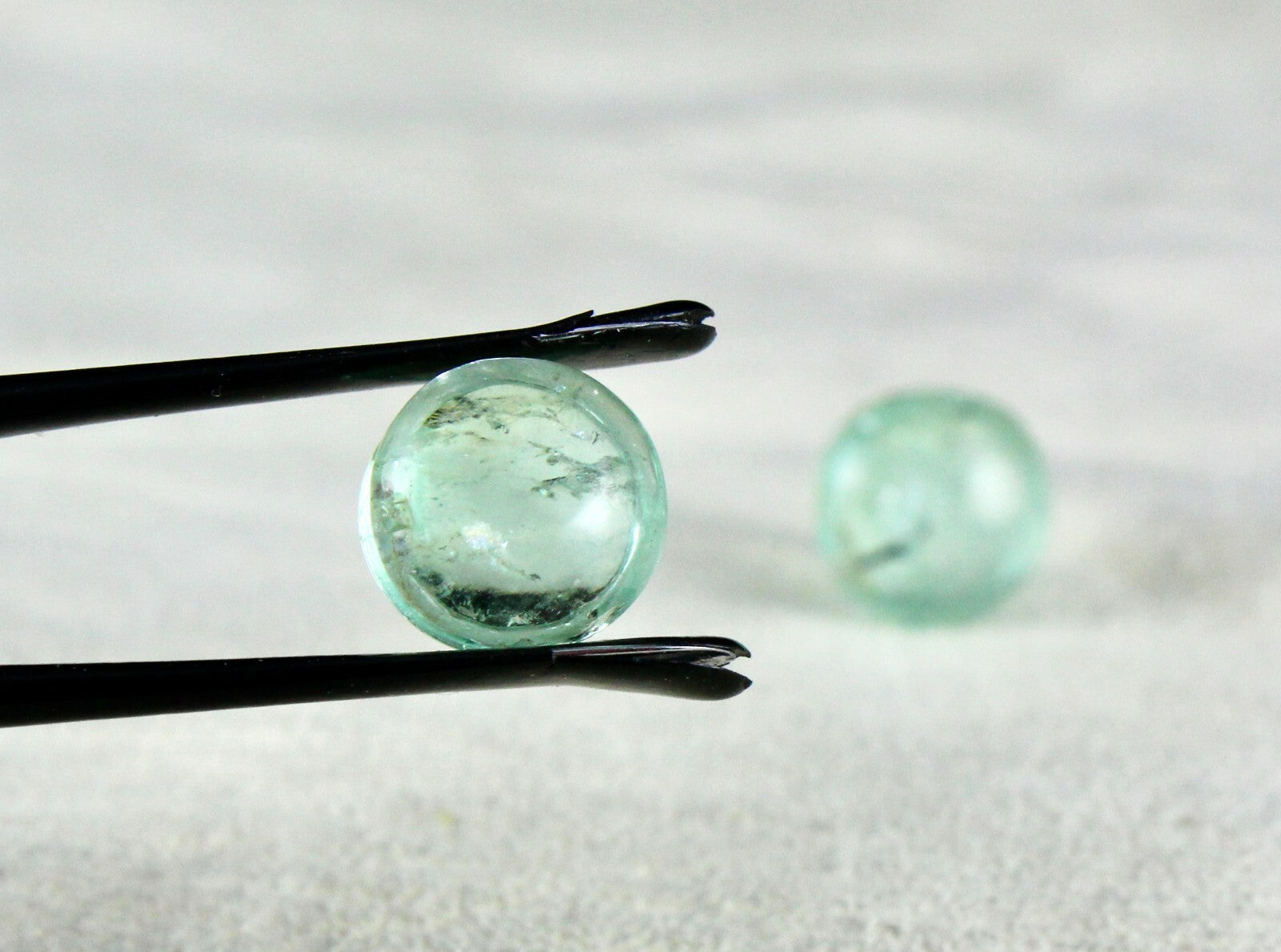 Certified Natural Colombian Emerald Cabochon Earrings 15.41 Ct Gemstone Pair