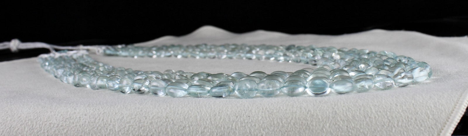 Certified Fine Natural Blue Aquamarine 680 Ct Beads Long 6 L Gemstone Necklace