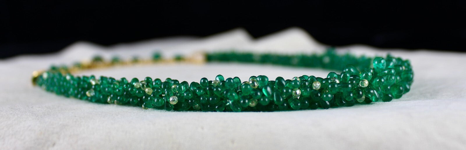 Certified 18k Gold Natural Zambian Emerald 306.7ct Diamond Necklace For Wedding