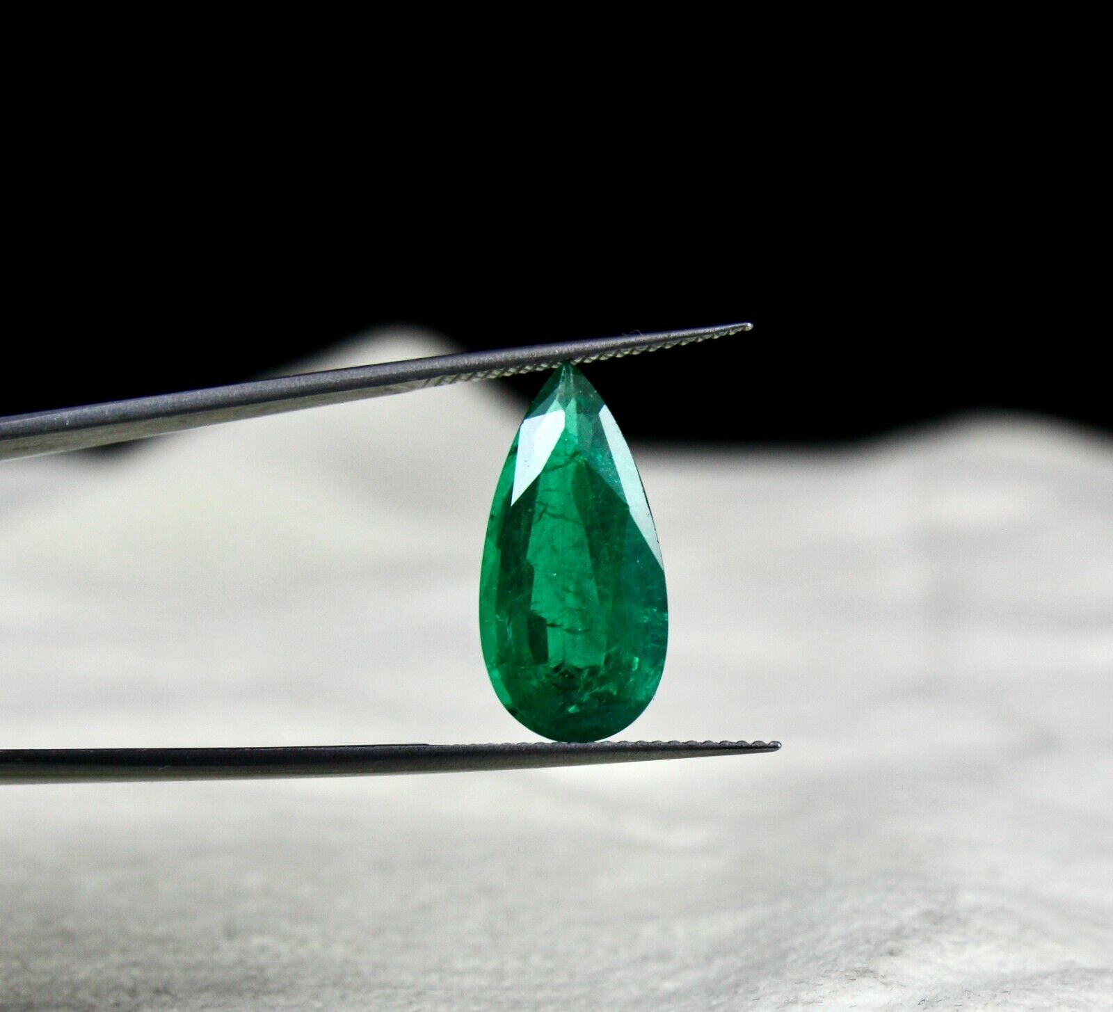 Gsi Certified Natural Zambian Emerald Pear 6.49 Cts Loose Gemstone Ring Pendant