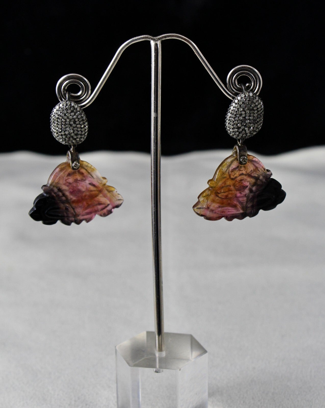 Certified Natural Watermelon Multi Tourmaline 10ct Sterling Silver Necklace