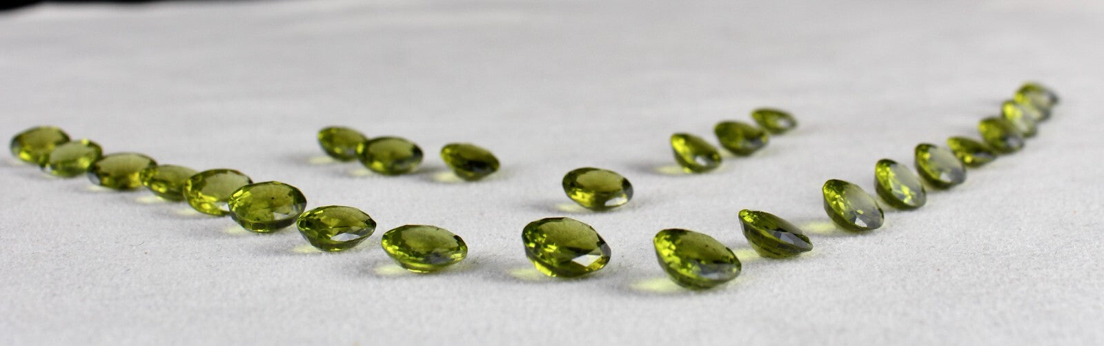 Certified Natural Peridot Oval 11x9mm 26 Pc 60.86 Ct Green Gemstone Set