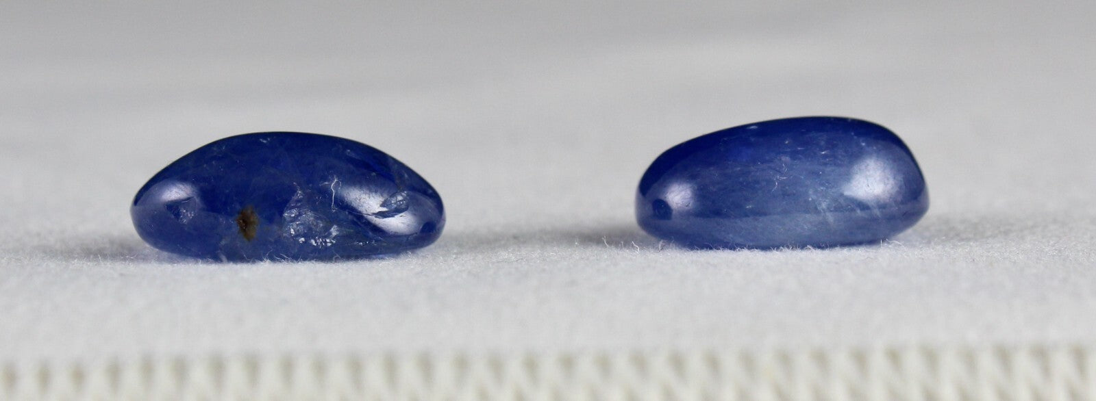 Certified Natural Blue Sapphire 33.83 Ct Cabochon Loose Gemstone Earring Pair