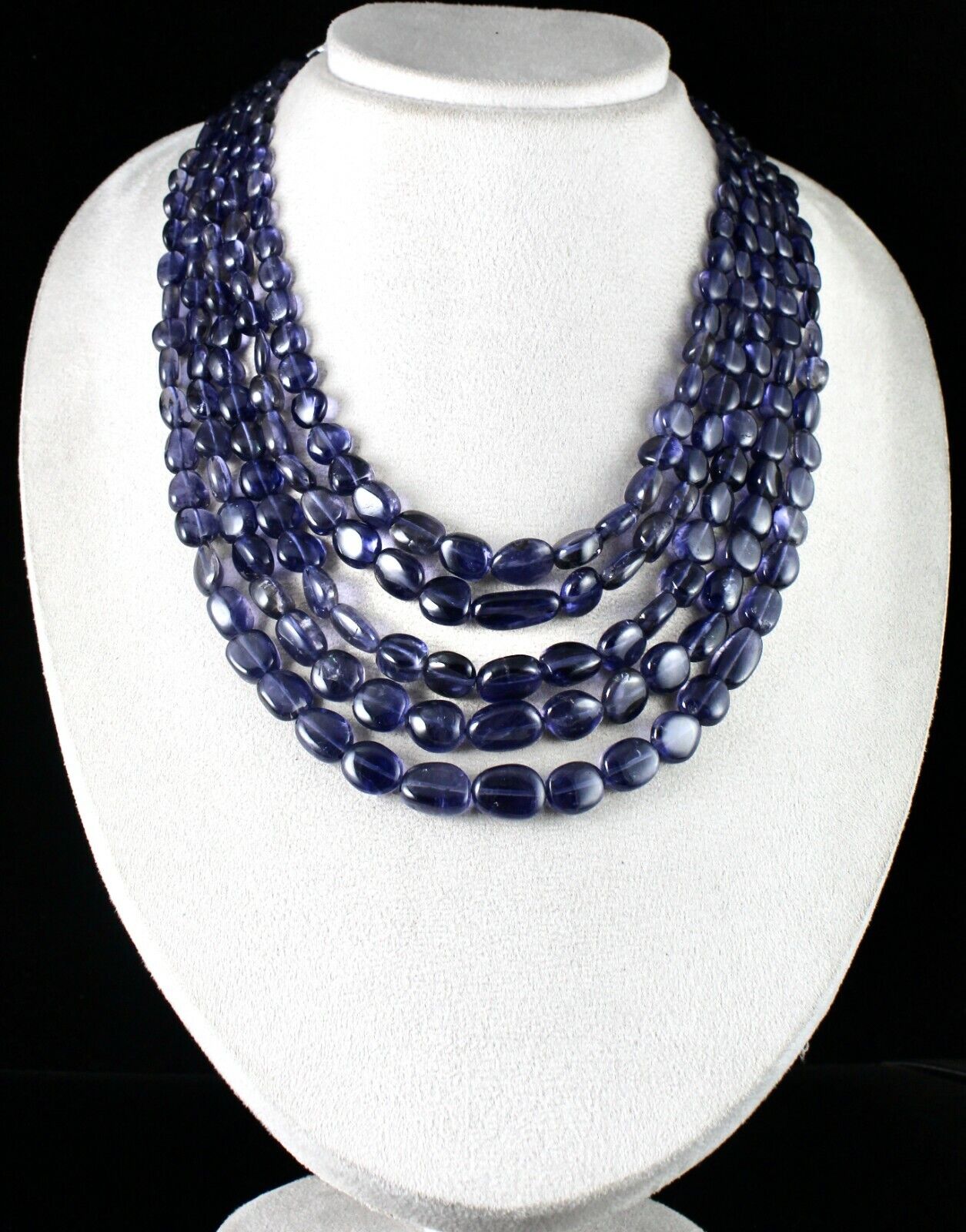 Natural Iolite Cabochon 5 L 846 Ct Finest Blue Gemstone Estate Party Necklace