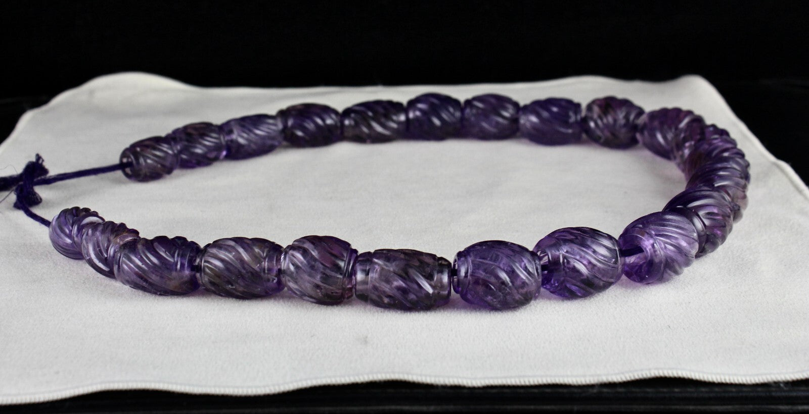 Certified Vintage 23 Pc Carved Natural Amethyst 1225 Ct Beads For Designing
