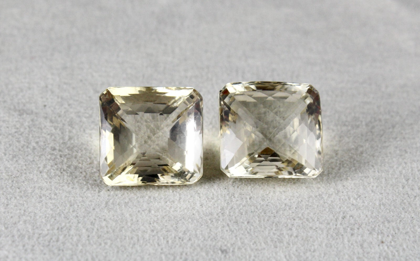 Natural Yellow Citrine Pair 69.50 Ct Square 2 Pcs Loose Gemstone Earring