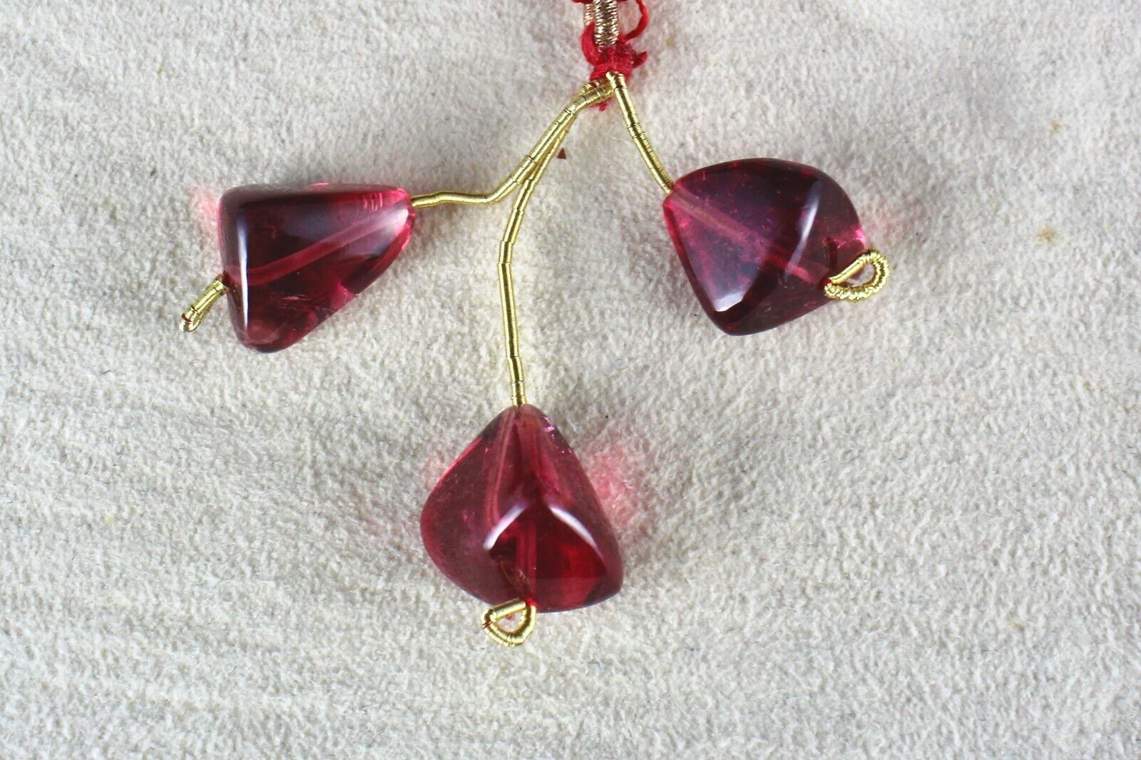 Natural Tourmaline Drilled Unshape Beads 3 Pcs 38.30 Cts Hanging Pendant Earring