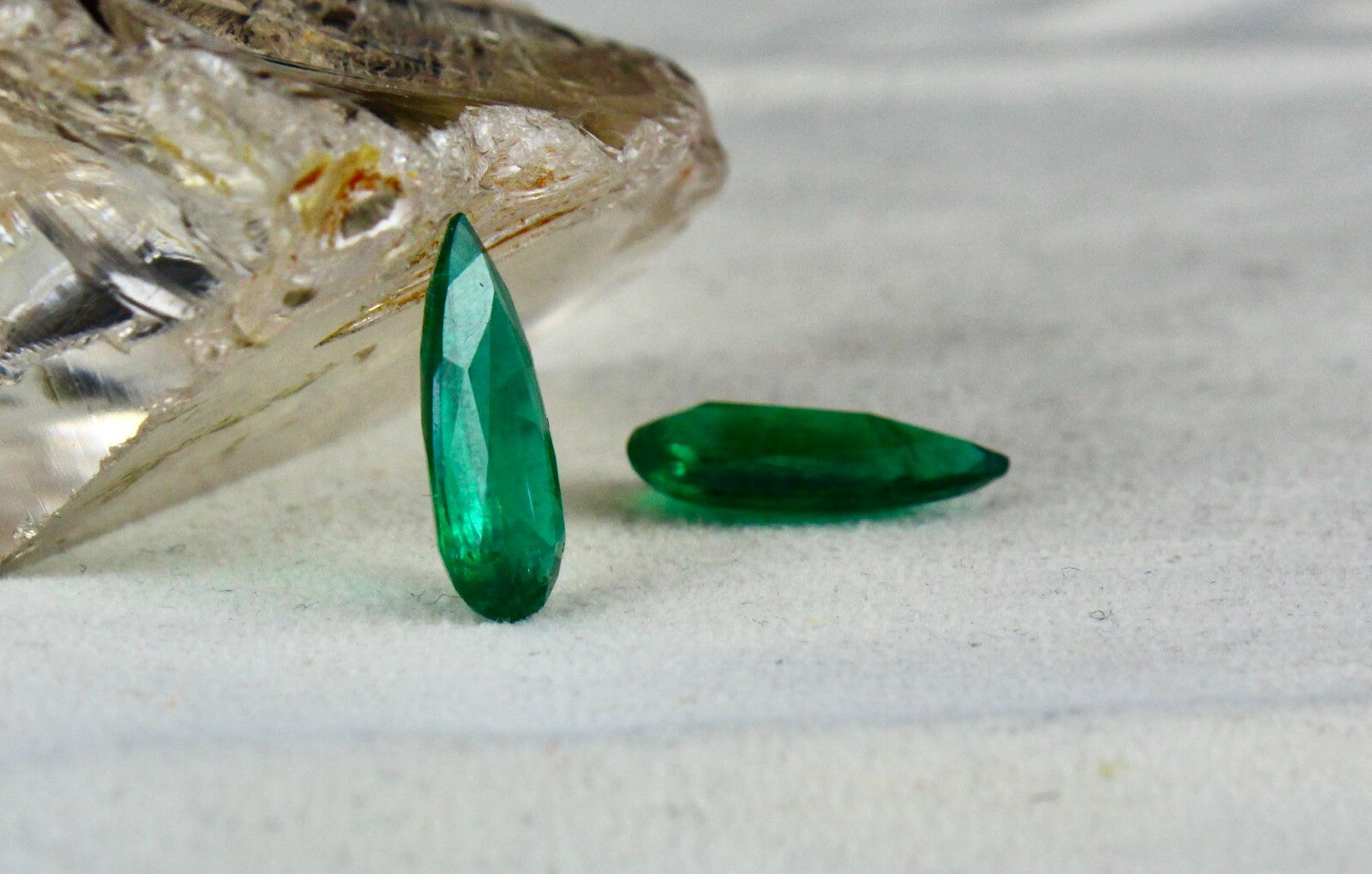 Certified Natural Zambian Emerald Pear Cut Earring Pair 9.03 Ct Loose Gemstone