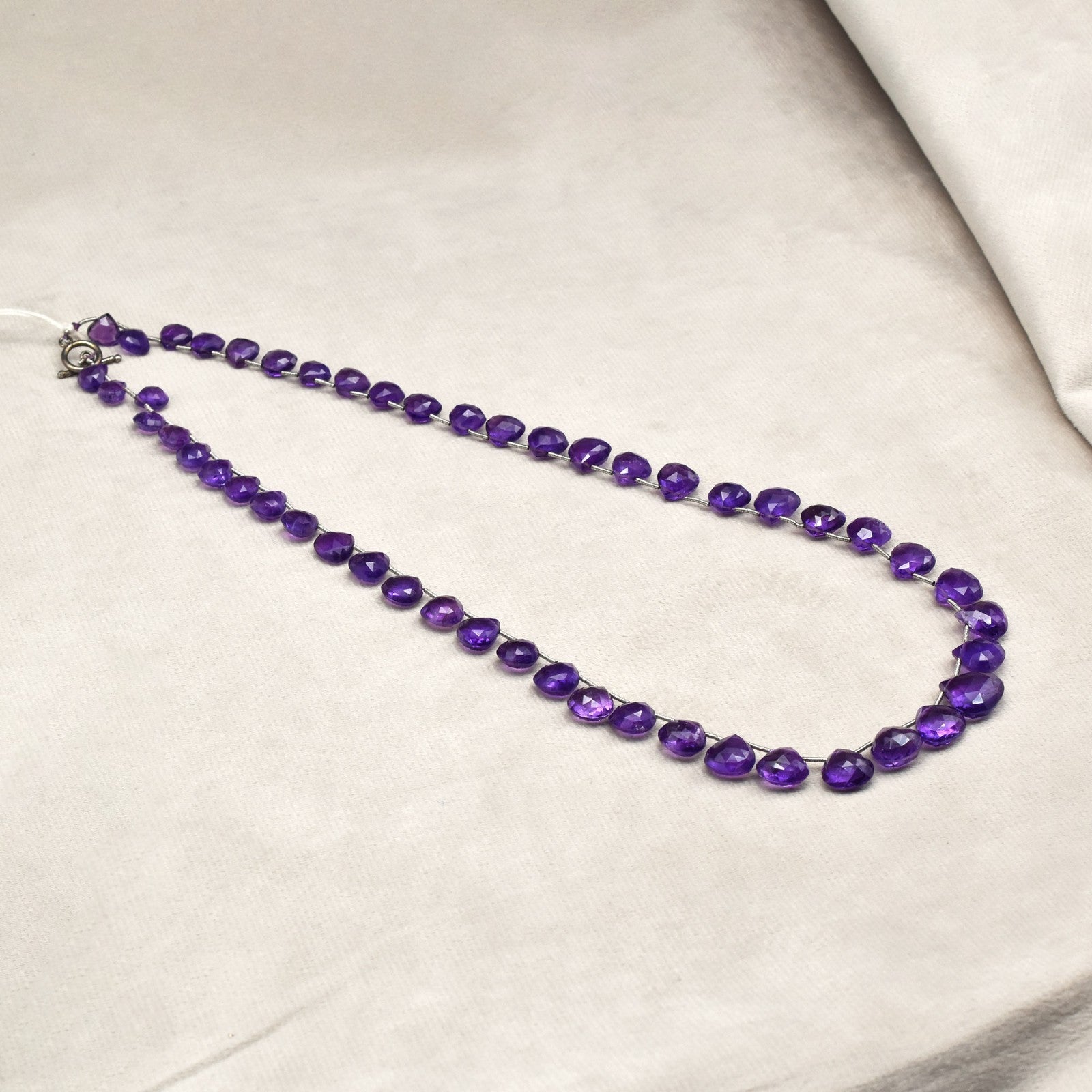 Natural Amethyst 783ct Beads Tear Drops 14mm Purple Gemstone Necklace