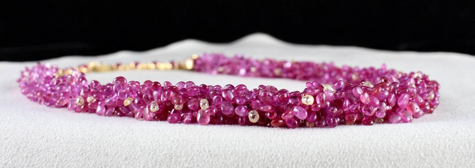 Certified Rare Natural Burmese Ruby 498ct Natural Diamond 18k Gold Necklace