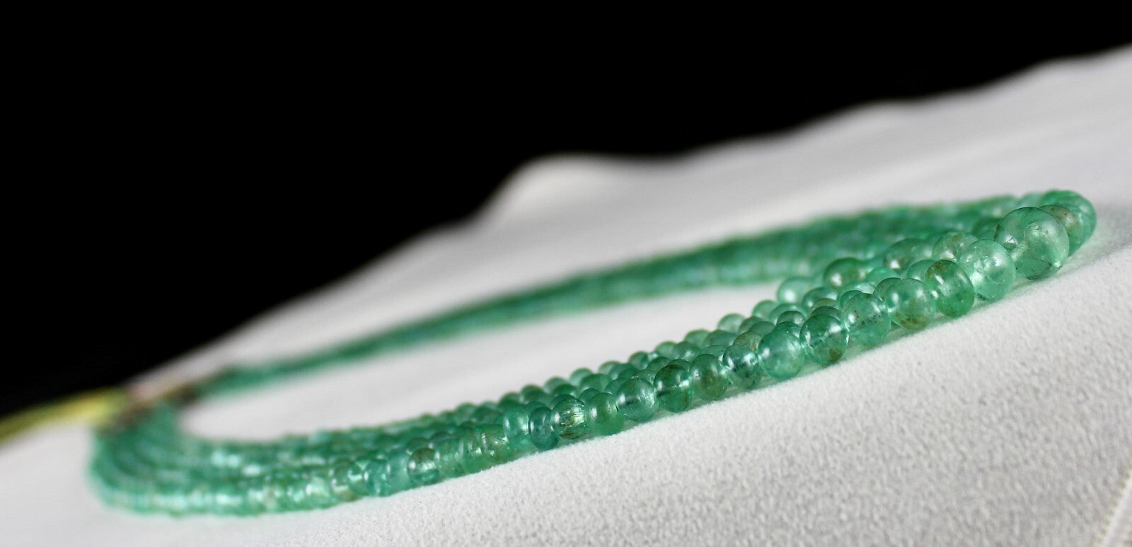 Certified Antique Colombian Emerald 315 Ct Beads Round Gemstone Necklace