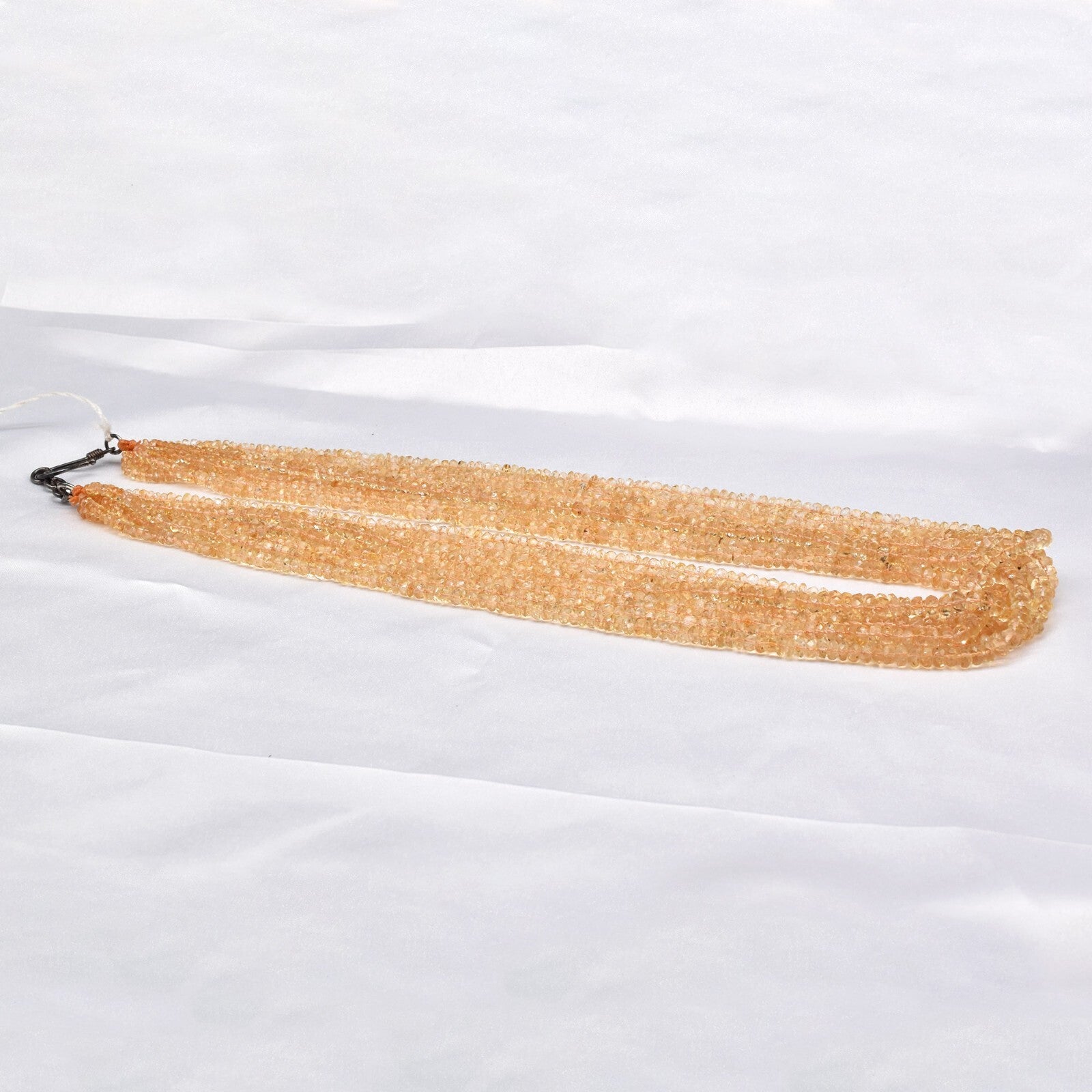 Natural Citrine Faceted Round 8 L 694 Ct Beads Gemstone Fashion Necklace