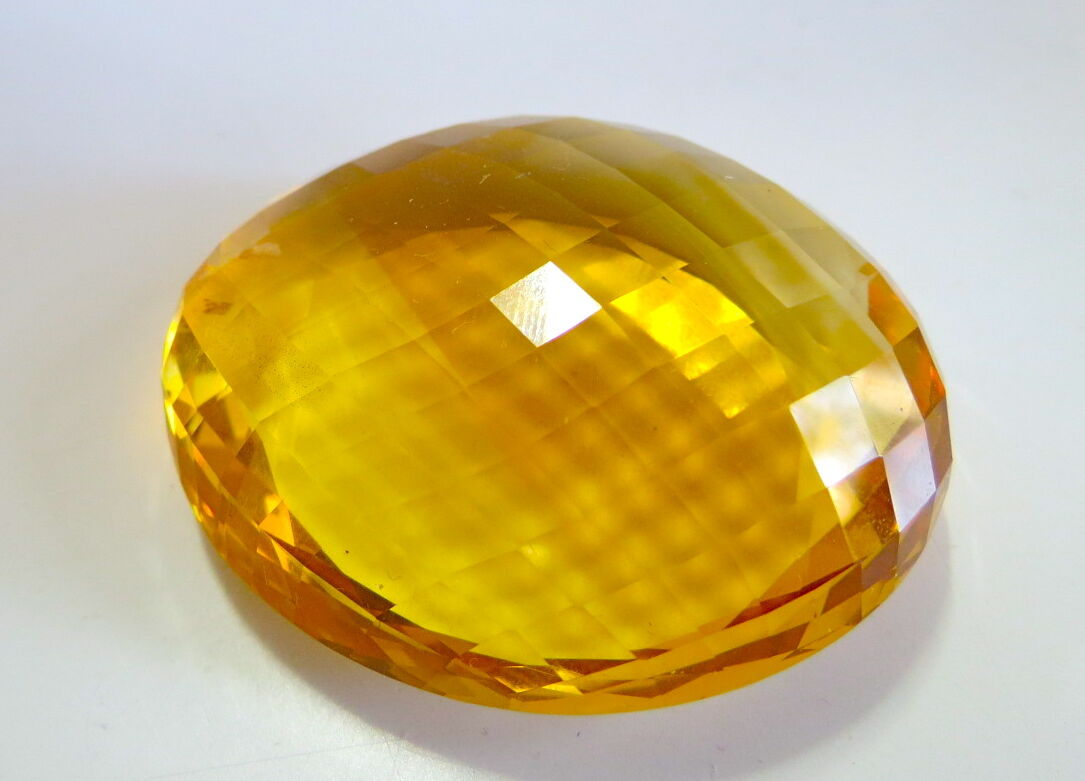 Fine Natural Yellow Citrine Oval Cut 46X37mm 242 Ct Big Gemstone Pendant Design