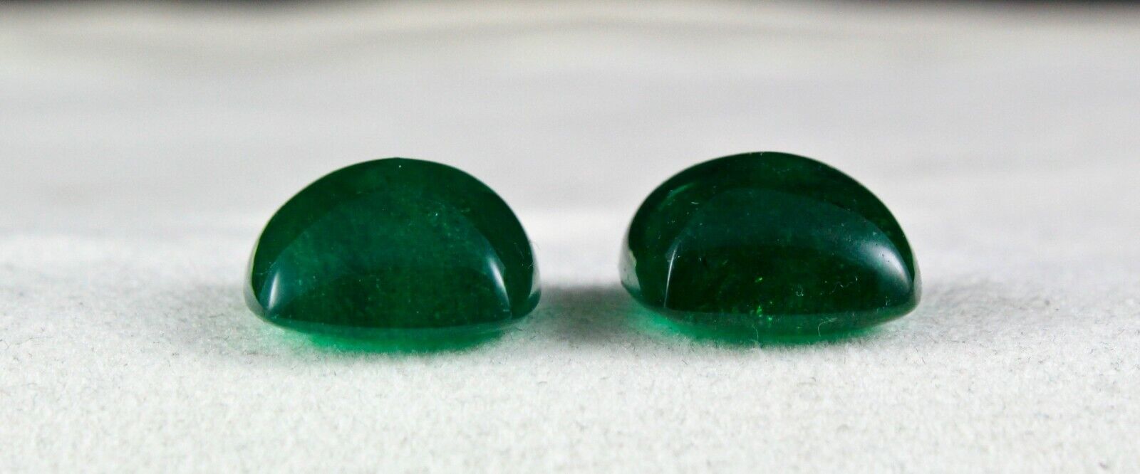 18X16 MM NATURAL ZAMBIAN EMERALD SUGARLOAF CABOCHON 44.51 CARAT GEMSTONE EARRING