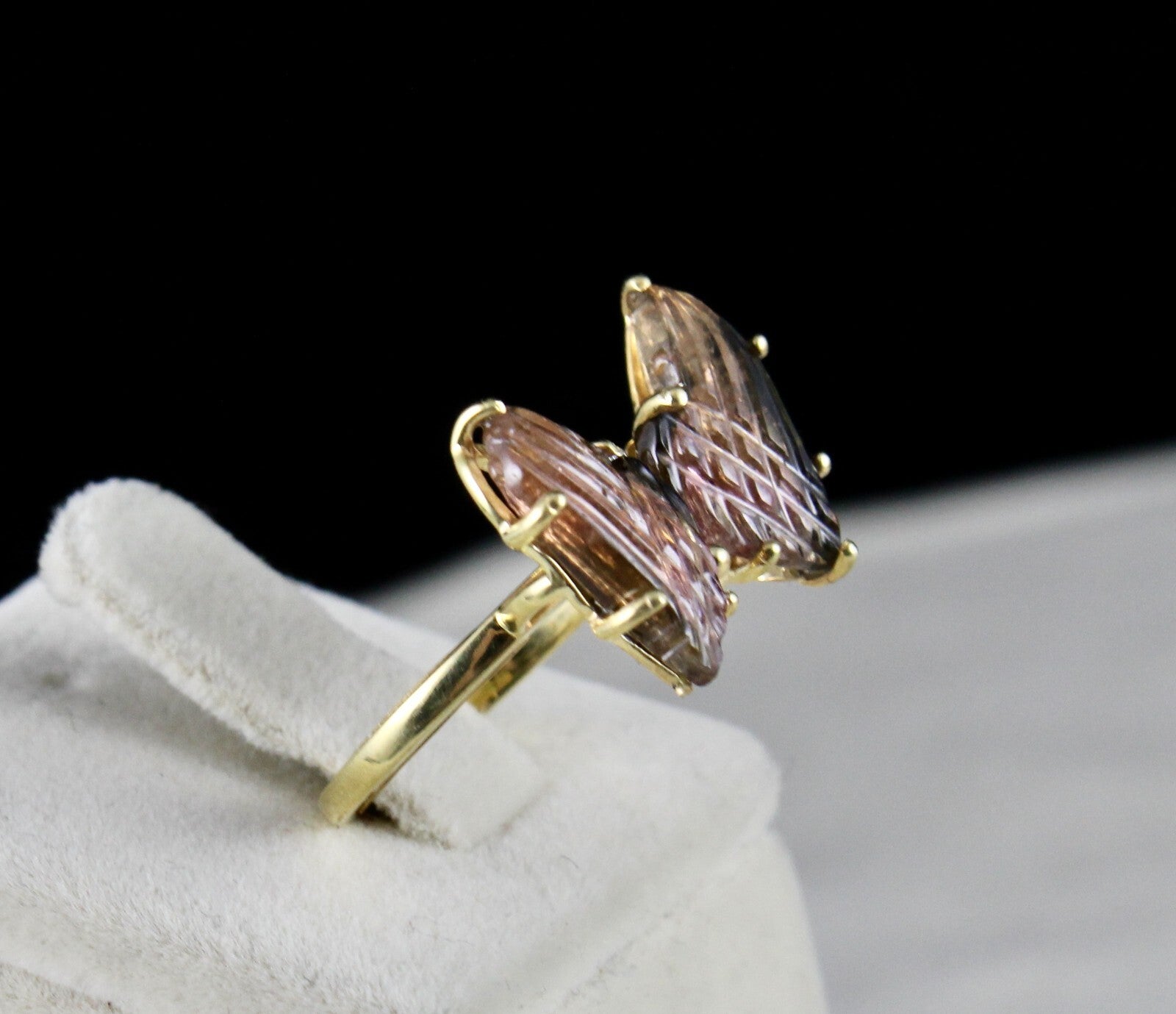 Tourmaline Multi Colour Butterfly 10ct Party Ring 925 Sterling Silver