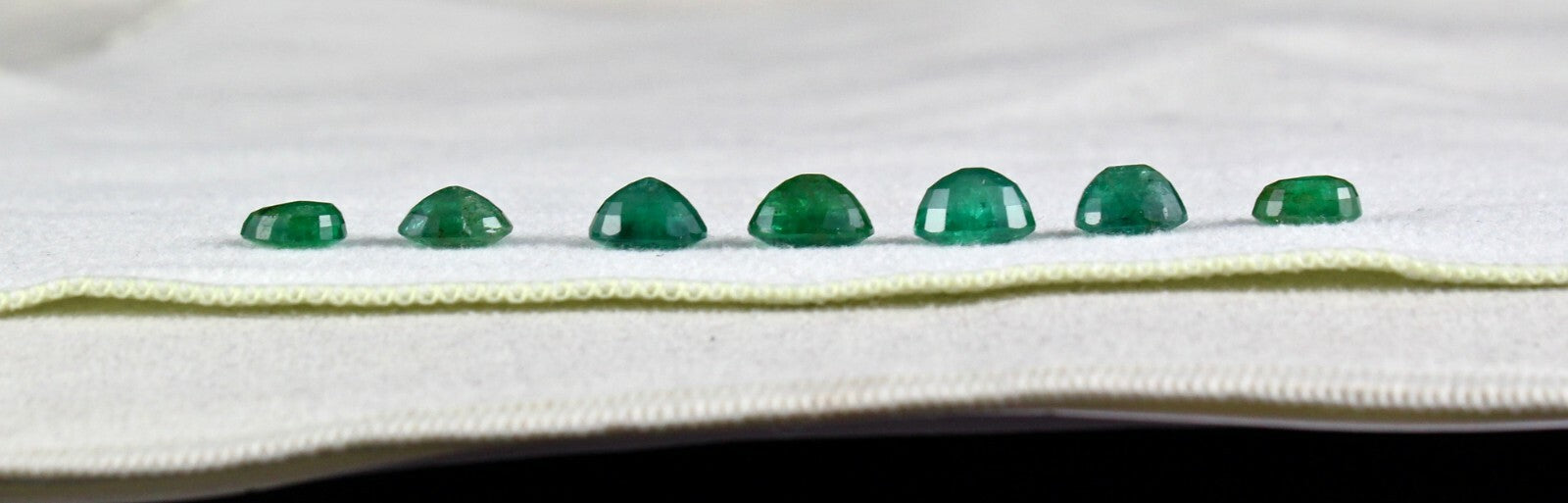 Certified Natural Zambia Emerald Oval Cut 7 Pc Gemstone Set 16.03 Ct Earth Mined