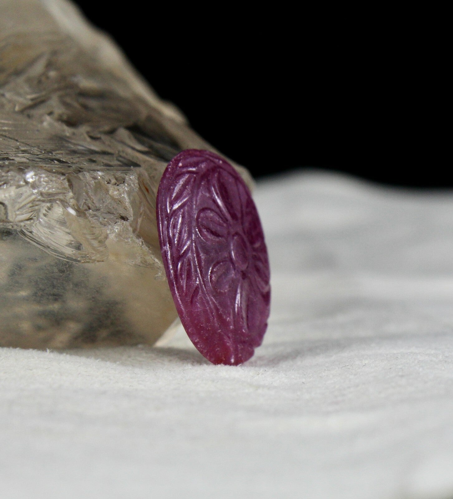 Certified Natural Untreated Ruby 43.70 Cts Carved Gemstone Pendant Set