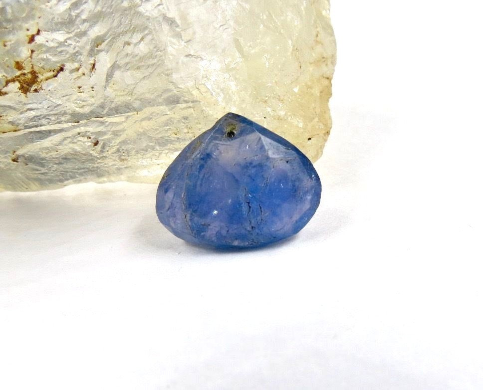 Certified Natural Blue Sapphire Tear Drop 9.05ct Gemstone For Designing
