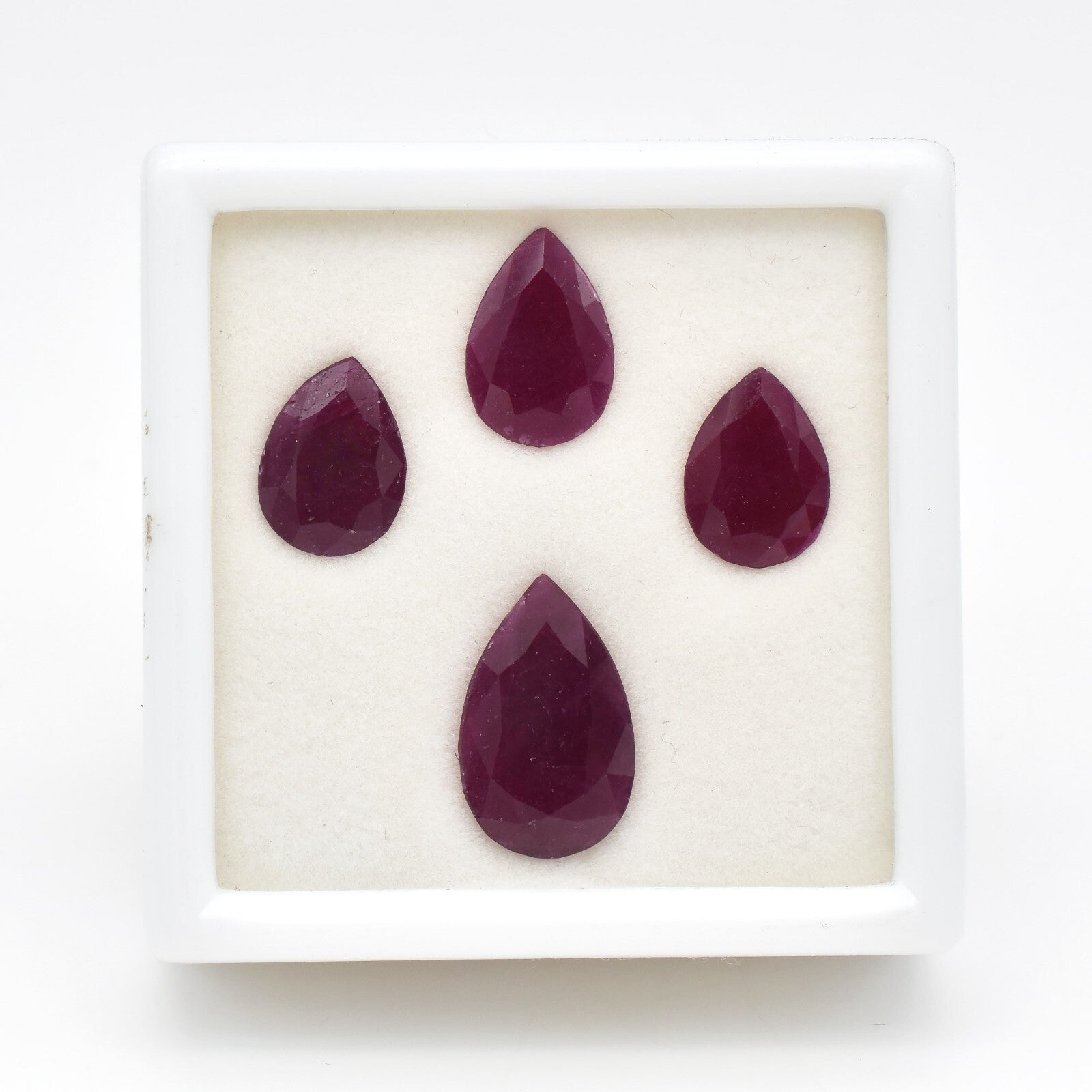 Certified Natural Ruby Pear Cut 14.15 Ct Gemstone Sterling Silver Pendant Set