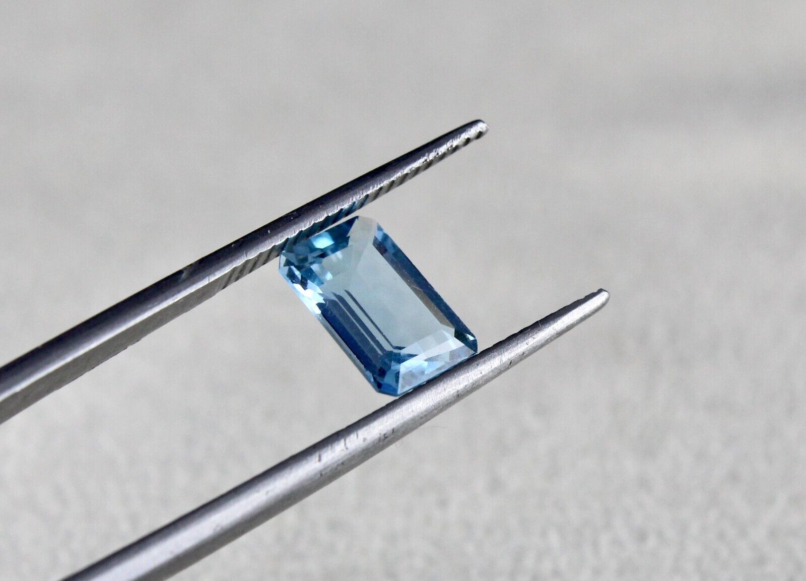 9x6 MM NATURAL BLUE AQUAMARINE OCTAGON CUT 1.56 CARATS GEMSTONE RING PENDANT