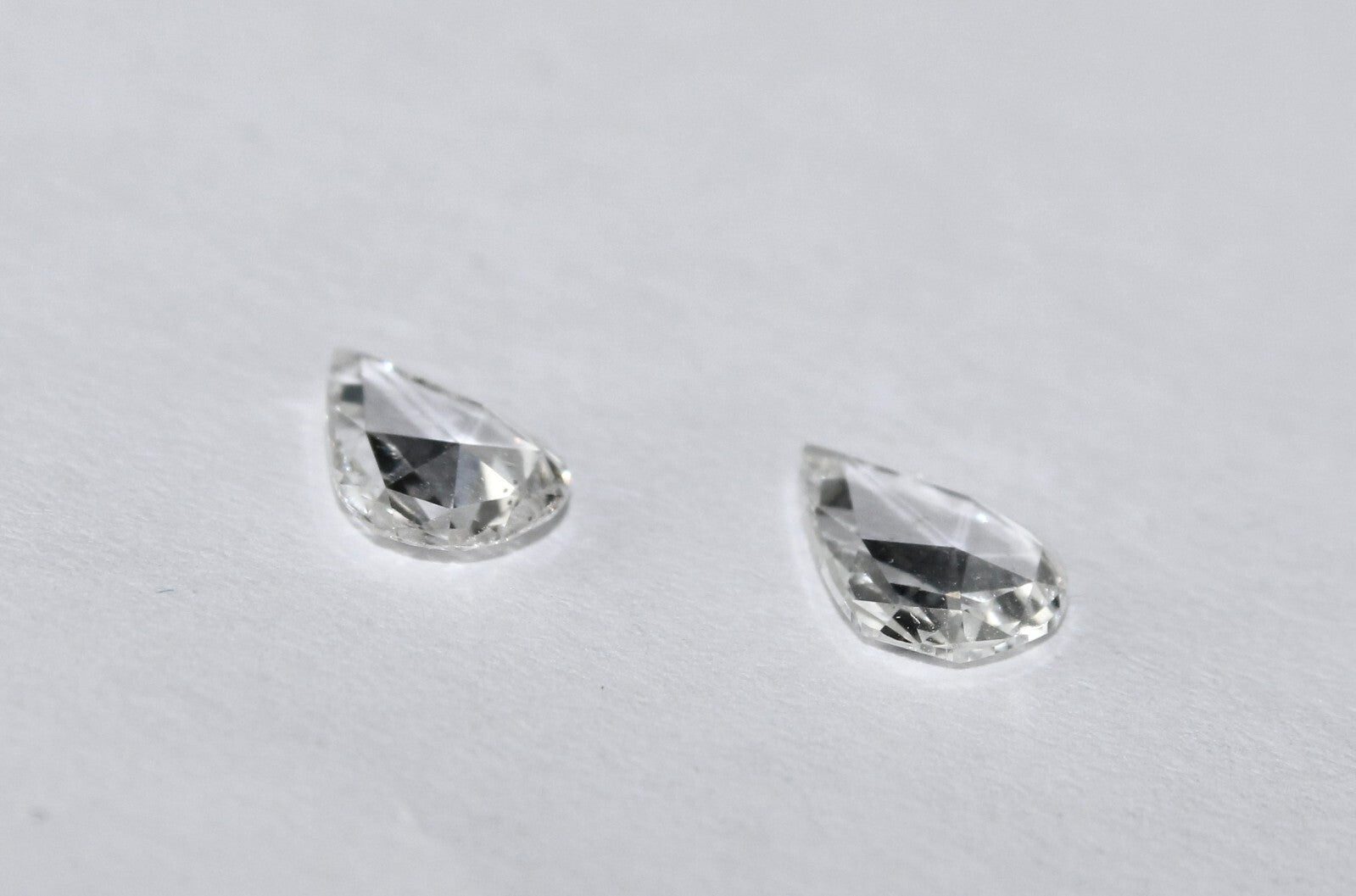 Certified Natural Rose Cut Diamond 1.11 Ct Pear Shape Pair Loose Gemstones