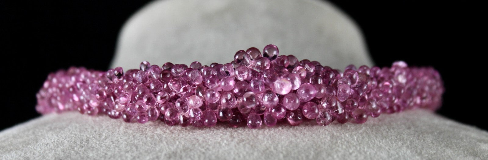 Certified Natural Tourmaline Rubellite Teardrop 431 Ct Gemstone Necklace