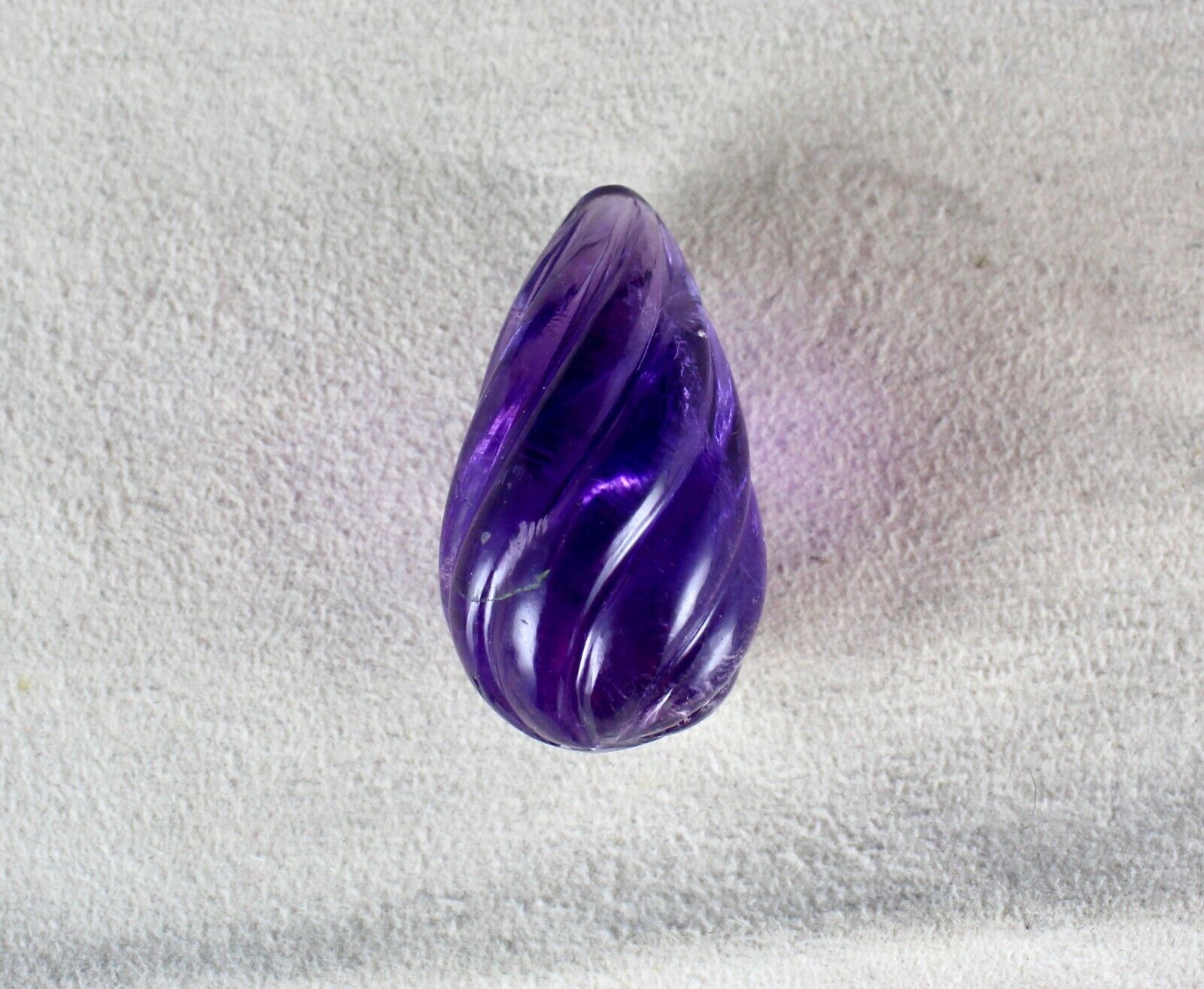 Natural Amethyst Carved Melon Drops 88.85 Cts Hanging Gemstone Pendant Designing