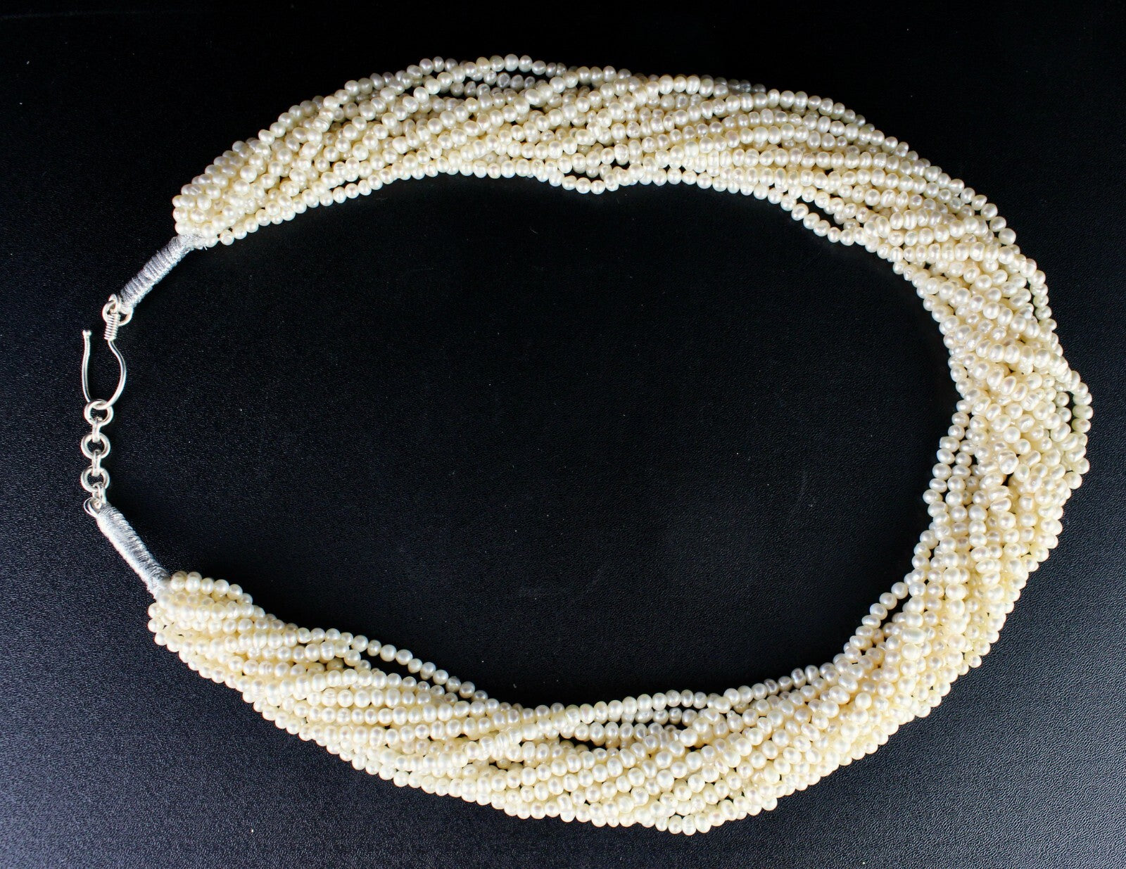 Genuine Round Fresh Water Pearl Beads Necklace 772 Ct Fashion Gemstone For Women