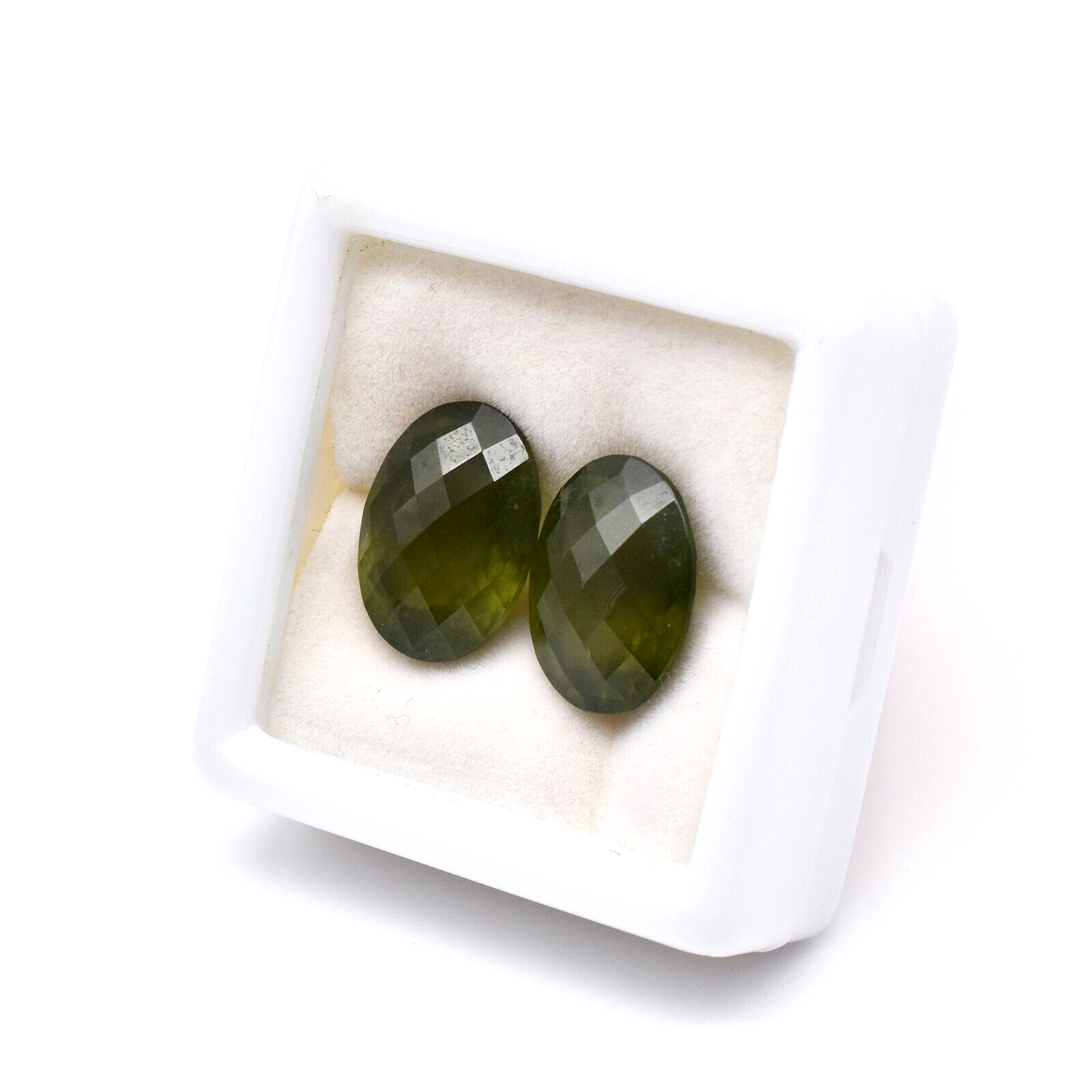 Natural Vesuvianite Idocrase Oval Cut 2 Pc 23.74 Ct Gemstone For Earring Design