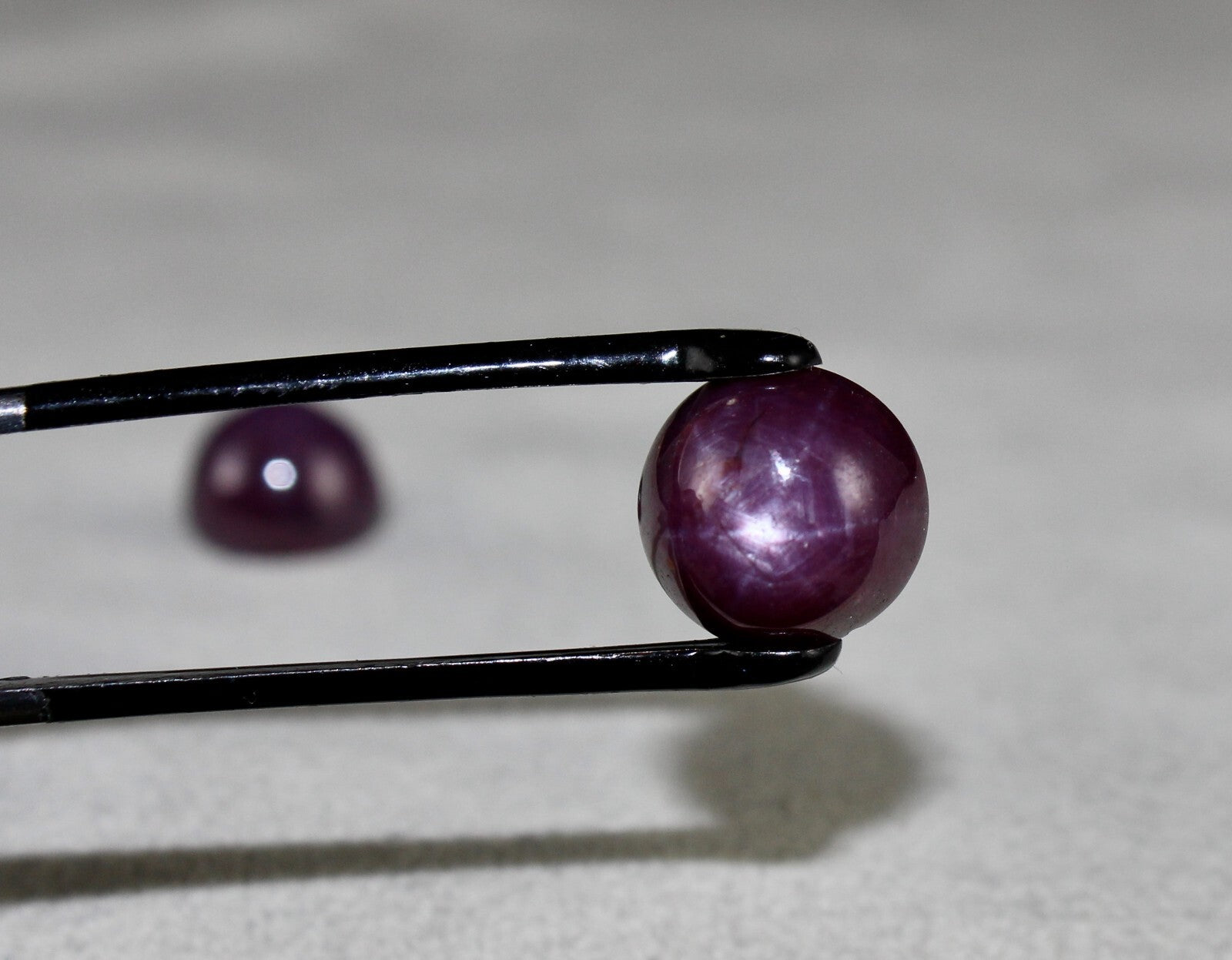 Certified Natural 6 Line Star Ruby 20.83 Ct Round Cabochon Red Gem For Earring